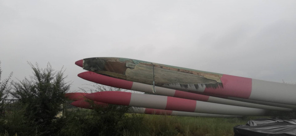 張北基地退役葉片、機艙處置現(xiàn)場