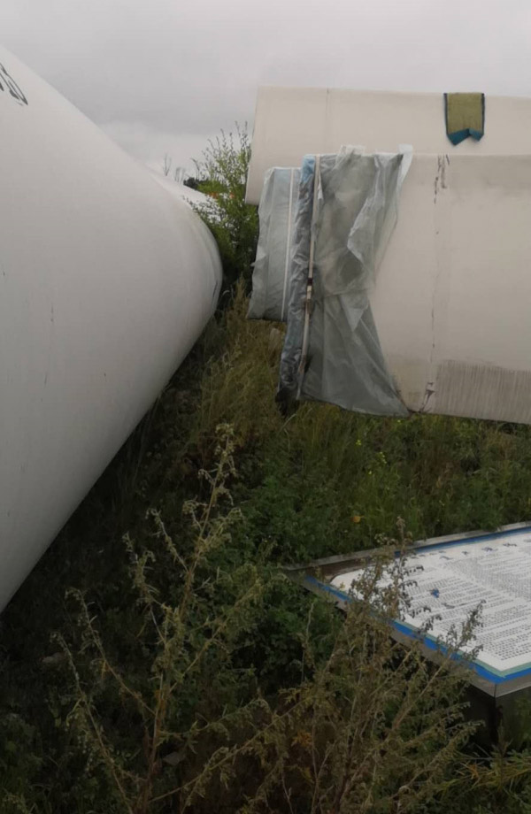 張北基地退役葉片、機艙處置現(xiàn)場
